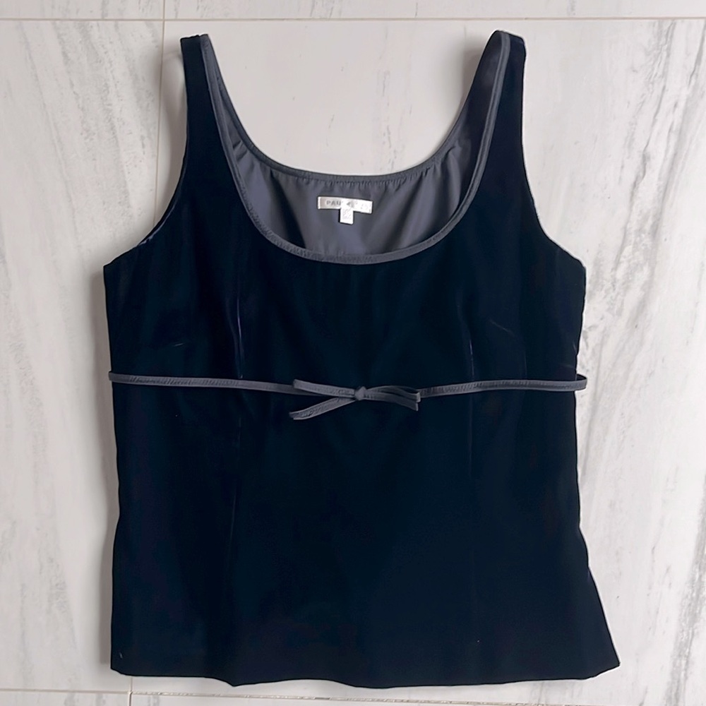 Beautiful blue velvet lined top with hidden zipper. Worn once.